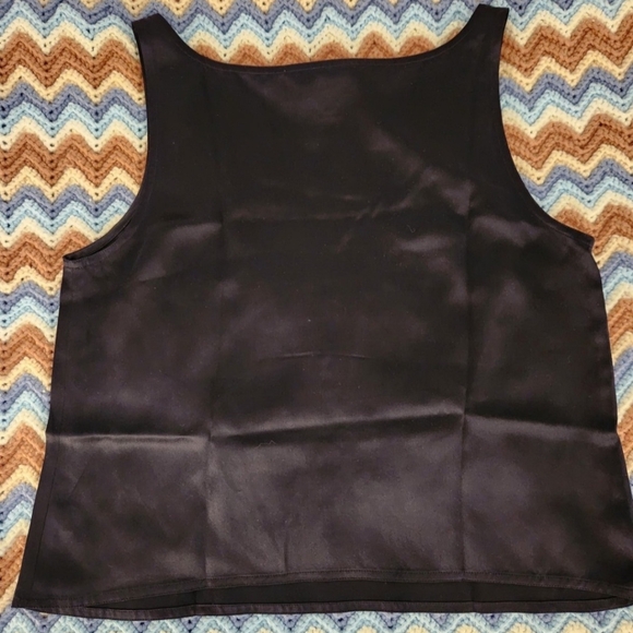 Linda Allard ELLEN TRACY 100% Silk Tank Top Size 10 - Picture 3 of 4